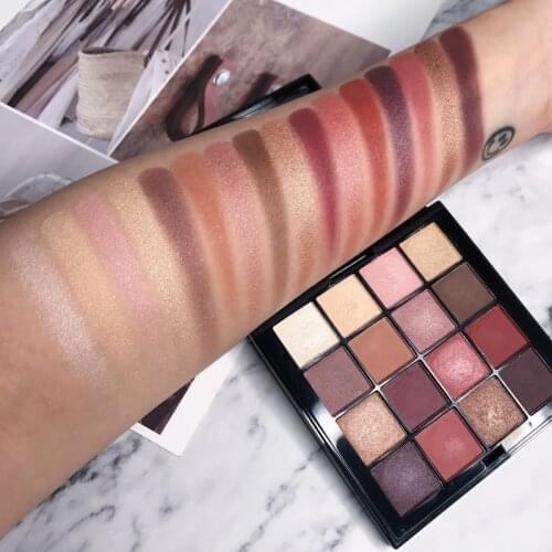 16 Colors Eyeshadow Palette Shimmer Matte Glitter Makeup Eyeshadow Pallete Pigment Smoky Eye Shadow Palette Cosmetic Eye Pallete