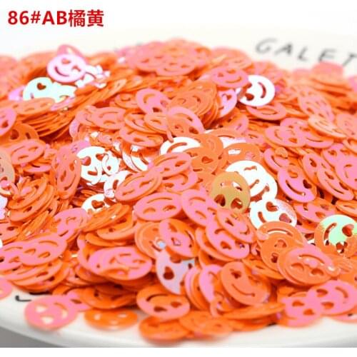 Smiley face shape sequins PVC bulk sequins are used for wedding decoration clothes shoes hats decoration and DIY accessories