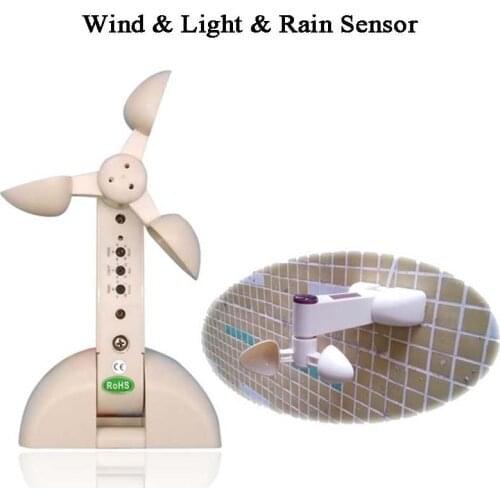 DC12V Wireless Weather Sensor Wind Sensor Rain-Sensitive Close Open Window Curtain Blinds Awning Home Automation