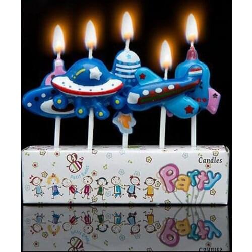 [RainLoong] Art Candle Plane For Happy Birthday Party Cake Candle Decoration