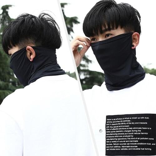 Spring Summer Cycling Half Face Mask Skin Cool Ice Silk Breathable UV Protection Sports Headwear Bike Headband Mask Muffler