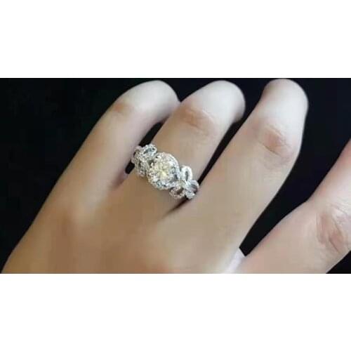 Womens classic fashion zircon bow ring S925 sterling silver original luxury brand high quality jewelry logo ladies gift