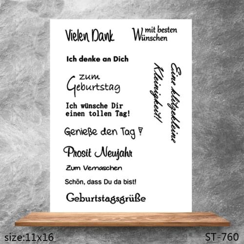 ZhuoAng German Transparent Seals for DIY scrapbooking photo album Clear Stamps