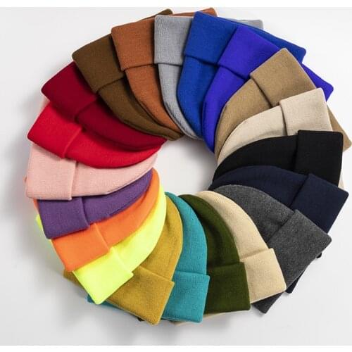 3pcs/set Winter Womens Hats Beanies Kitted Cuff Docker Skullies Beany Female Unisex Men Outdoor streetwear Warm Cap