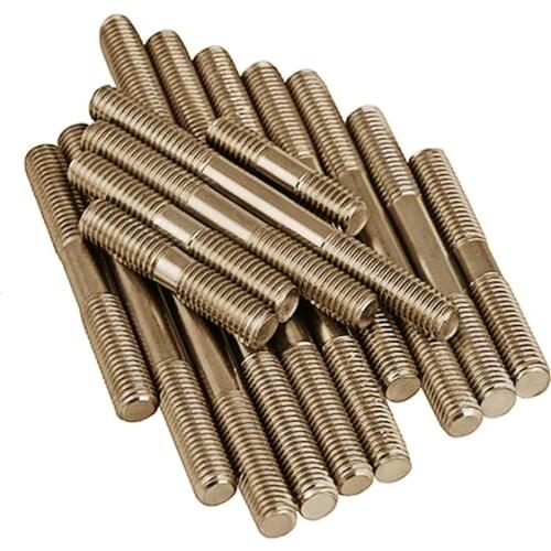 10pcs/lot Titanium Double End Stud bolt doublethread double thread dowel screw Ti bolts GR2 M8*60/80/100/120