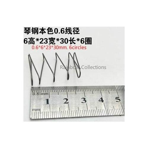 3pcs 0.6mm*6mm*23mm*30mm clip flat compressed spring rectangular trapezoidal wavy pressure springs