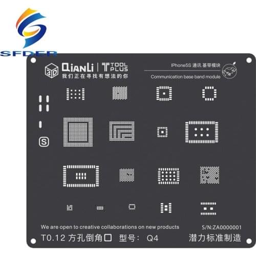 QIANLI iBlack 3D BGA Stencil Communication Baseband Module Tin Planting Mesh Steel Net For IPhone 5-X Phone Repair Tool