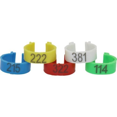 500 Pcs/Lot Inner Diameter 1.6cm Chicken Digital Foot Ring Bayonet Identification Ring Opening NO.001-500 Quail Foot Ring