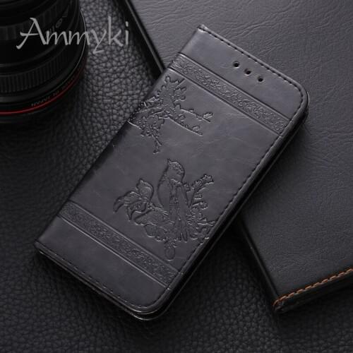 AMMYKI 5.0'For Micromax Bolt Warrior 2 case Concave foring texture phone back cover flip leather 5.0'For micromax q4202 case