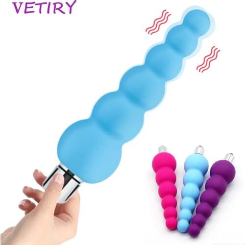 VETIRY Anal Vibrator Sex Toy for Women Anal Beads Vibrators Prostate Massage Smooth Butt Silicone Butt Plugs Sex Toys for Couple