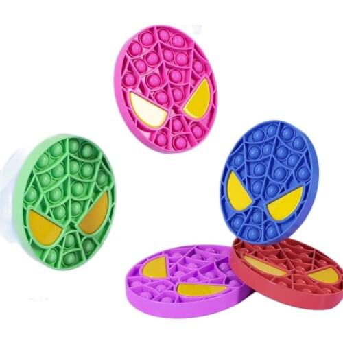 Anime Spiderman Push Pops Bubble Sensory Toy Autism Needs Squishy Stress Reliever Toys Adult Kid Funny Anti-stress Fidget Reli