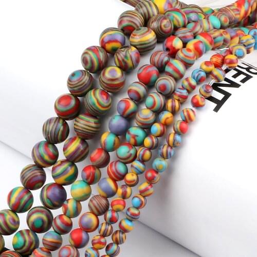 Natural Orange Malachite Round Loose Beads For Jewelry Gift Making DIY Handmade Bracelets Accessories Size 4mm/6mm/8mm Wholesale