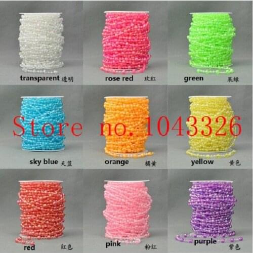 DIY 20M wedding birthday party tree Ornament decoration 8mm earth bead hanging chain garland