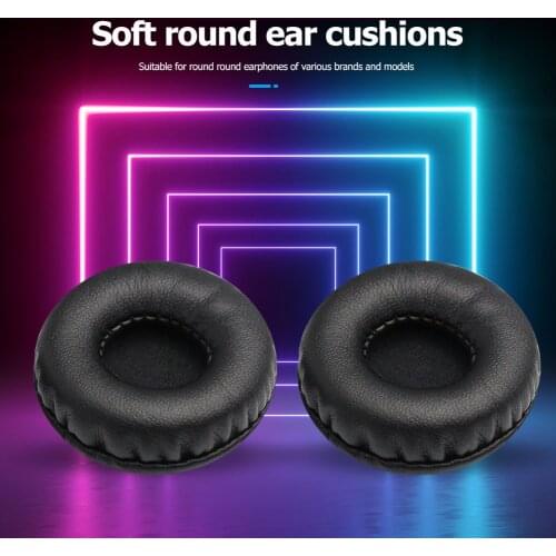 2x 45mm-110mm Headphones Earpads Soft PU Foam Round Replacement Cushions for Sony AKG Sennheiser ATH Philips Replacement