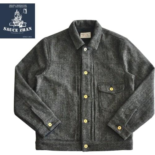 SauceZhan TYPE2 jacket Winter Type 2 Trucker Jacket Vintage Wool Jacket Mens Jackets Breaker jacket mens slim fit wool blazer