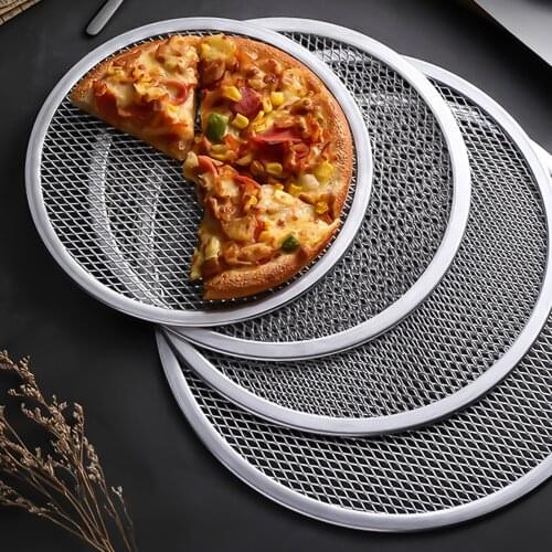 Pizza Pans 6/8/9/10 inches BBQ Grill Netting Toast Bread Baking Tray Multi-functional Barbecue Plate Non-stick