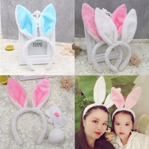 MISANANRYNE Easter Adult Children Hairband Rabbit Ear Headband Mulit Colors Rabbit Ear Hairband For Female Hairband Accessories
