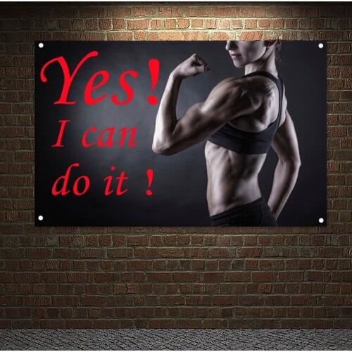 Man Muscular Body Tapestry Flag Canvas Painting Strong Abdominal Poster Wall Art Gym Wall Decor Workout Bodybuilding Banner G7