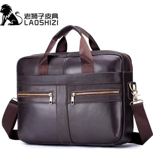 2021 mens genuine leather briefcase man bags men briefcase male leather laptop bag mens briefcase messenger office bags for men