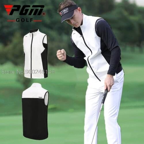 Mens Vest Golf Clothes Full-Zip Sleeveless Windproof Waterproof Coat Competition Uniform Man Spring Winter Wasitcoat Jackets