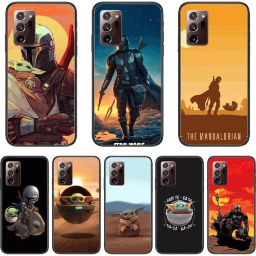 Soft Colorful Phone Case Cute Baby Yoda Phone Case cover hull For SamSung note20 10 9 8 4 pro plus black prime soft bumper Tr