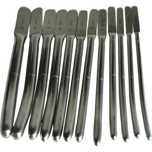 12pcs/set Cervix Dilator Set Uterine Urethral Diagnostic Surgical Sounds Gynecological Surgery Appliance 12 Sizes