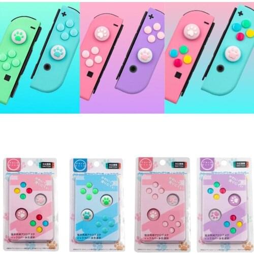 ABXY Key Sticker Joystick Button Thumb Stick Grip Cap Protective Cover For Nintendo Switch Joy-con Controller Skin Colorful Case