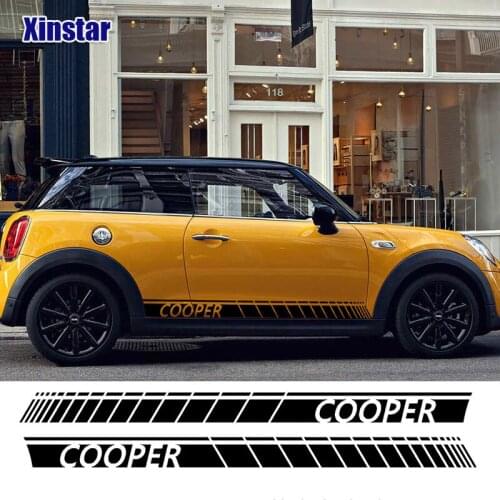 Car side strip sticker car exterior decoration for BMW Mini cooper clubman countryman R55 R56 R60 R61 F55 F56 F60