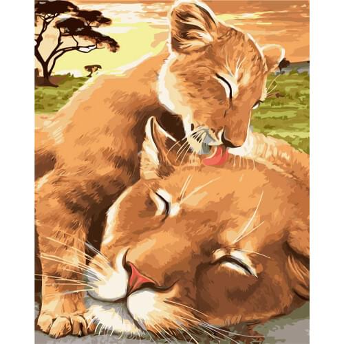 Wall paintings digital painting papier peint Wallpaper drawing room bedroom wall painting Classic animals 40*50cm