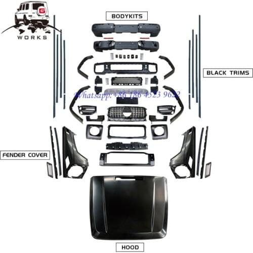 NEW W463 upgrade to 2020year look w464 style body parts g500 g63 g550 g350 old to new body kits bummpers