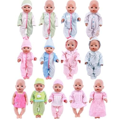 Reborn Doll Clothes Dress & Pajamas For 18 Inch & New Born Baby & Our Generation Girls Birthday Toys Gifts