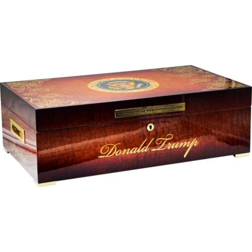 Luxury Spain Cedar Wood Cigar Humidor Cabinet Eagle Pattern Cigar Box Home Cigars Double Layer Large Capacity Humidor CH-022