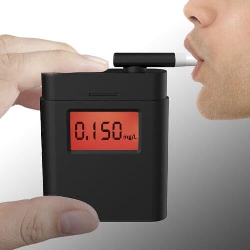LCD Handheld Alcohol Tester 360-degree Rotating Blow Alkohol Tester Car Gadgets Accurate Breath Analyzer Breathalyzer Detector