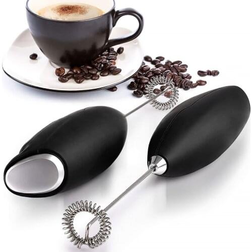 Handheld Coffee Stirrer Electric Egg Milk Frother Foamer Stainless Steel Fast Coffee Stirrer Drink Mixer Whisk