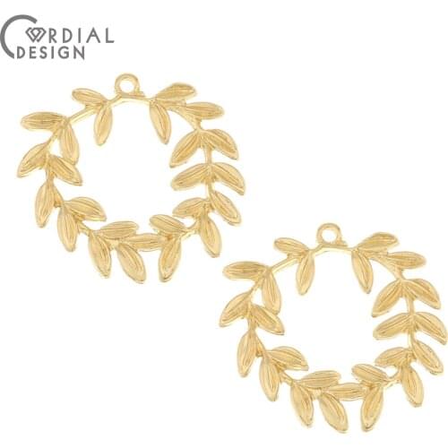 Cordial Design 50Pcs 38*38MM Jewelry Accessories/Pendants/Leaf Shapes/DIY Making/Charms/Hand Made/Jewelry Findings & Components