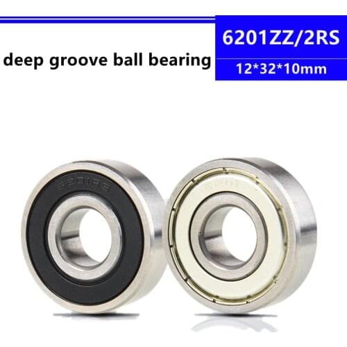 20pcs 6201ZZ 6201-2RS 12x32x10 mm shielded deep groove ball bearing 6201-2Z 6201Z 6201RS 6201 12*32*10 mm