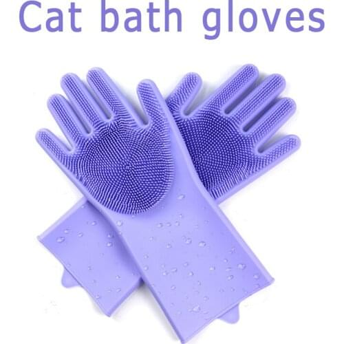 Silicone Dishwashing Gloves Reusable Scrubbing Gloves for Bedrooms Kitchens Cleaning Cars Washing