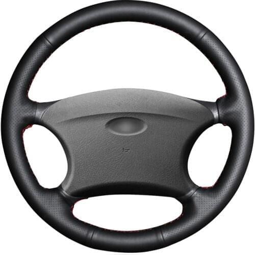 Hand-stitched Black Artificial Leather Car Steering Wheel Cover for Chevrolet Niva 2002 2002 2003 2004 2005-2009 Lada 2110 2011