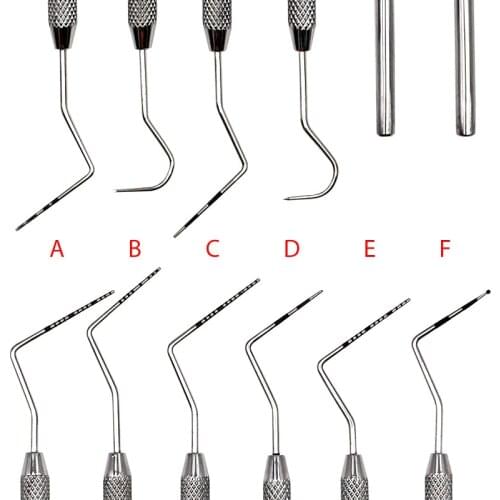 6pcs Dental Stainless Steel Periodontal probe with Scaler Explorer Instrument Tool Endodontic Scaler Dental Tool Kit