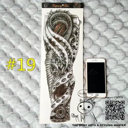 SHNAPIGN "Akira" Full Sleeve Temporary Body Art, 48*17cm Flash Tattoo Stickers, Waterproof Sex Products Henna Tatoo