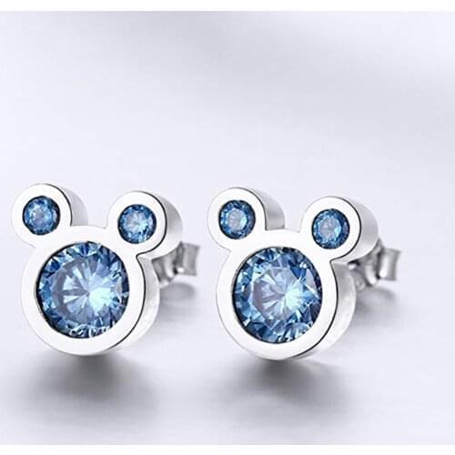 Yobest Silver color Mickey Earrings for Women Mouse Earring Children Earrings boucle d'oreille Jewelry gift