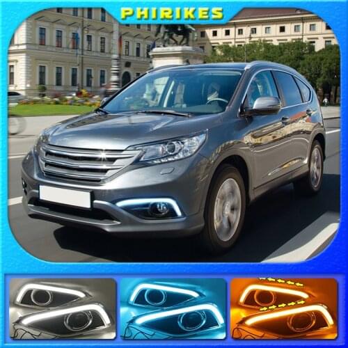 1Pair DRL Led Daytime Running Light Bumper signal light Fog Lamp for Honda Cr-V Crv 2012-2014