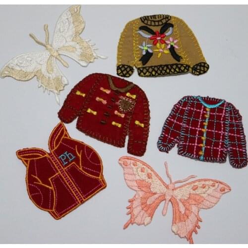 1pc ironing butterfly embroidered Patches for Clothes iron on Embroidery Stickers Applique flowers Decoration Badge parche