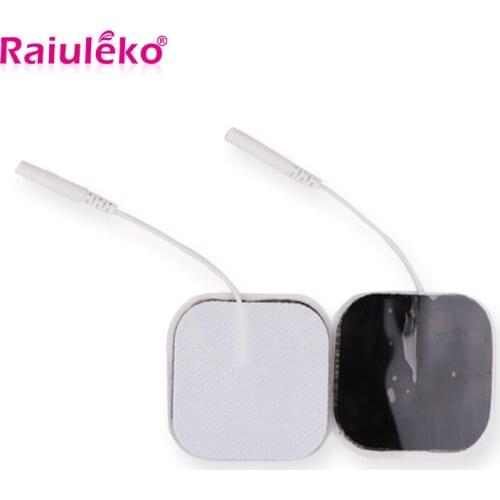 50/100Pcs 5*5cm Electrode Pads Pin Type For Physical Therapy Massager Electric Digital Machine Massager Muscle Stimulator 2mm