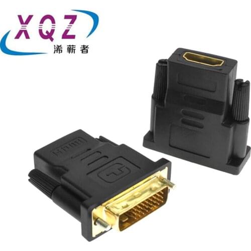 DVI TO HDMI connector DVI-D to HDMI adapter DVI24+1 male to HDMI female compatiable with DVI24+5 bi-direction converter