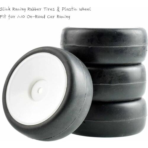 RC 9071-6018 Slick Racing Tires& Wheel Sets For HSP HPI 1/10 1:10 Touring Car