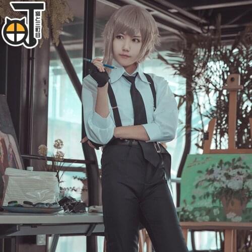 Free shipping Bungo Stray Dogs Atsushi Nakajima cosplay casual detective costume