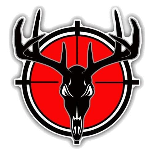 Creativity Deer Skull Target Hunting Fun Car Stickers PVC Personality Fashion Window Waterproof Decals Beautifully Decorated