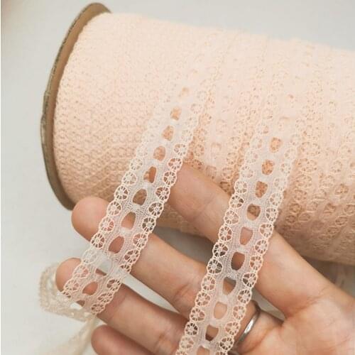 10 Meters Hollow Out Floral Lace Trim 1.7cm Non-Stretch Crafts Lace Ribbon Christmas Gift Wrapping Lace Trimming