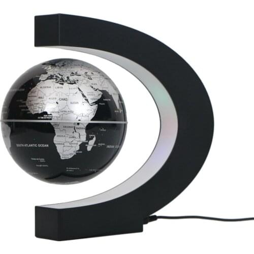 Magnetic Floating Globe Nigth Lamp World Map with Colored LED Lights for Teaching Home Office Desk Decoration